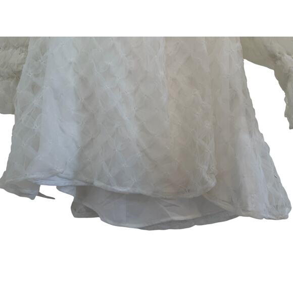 LPA Taluah Mini Dress Womens Small White Cottagecore Whimsy Boho Peasant - Picture 8 of 16